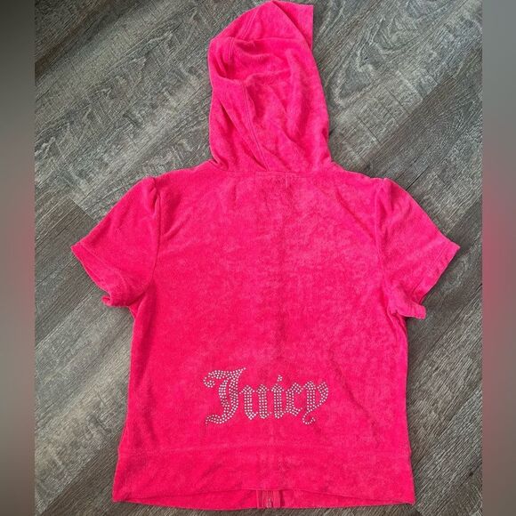 Juicy Couture Bling Terry Tracksuit Hoodie & Shorts Set- Size Medium - Picture 8 of 15